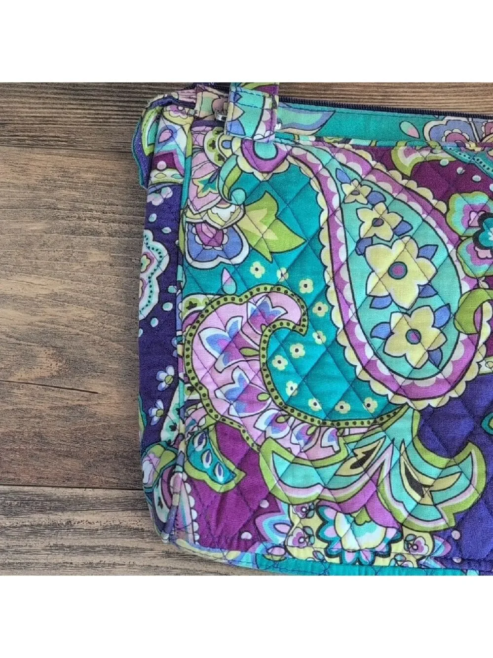 Vibrant Floral Quilted Tablet Crossbody Bag 10